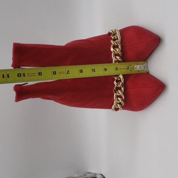 882- NINE WEST Women's Timbaa2 Ankle Boots Size 7.5 Red Color NWT - Picture 6 of 8